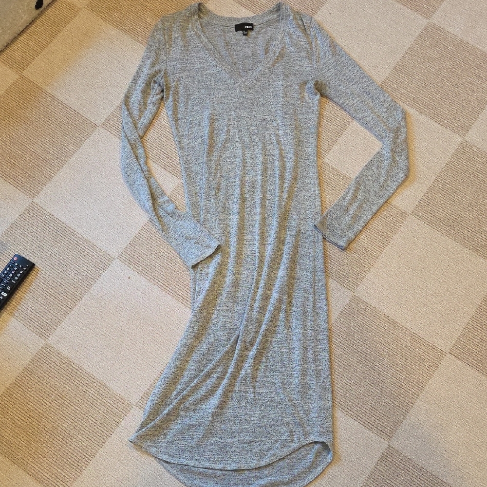 Wilfred Light Gray Long Sleeve Dress